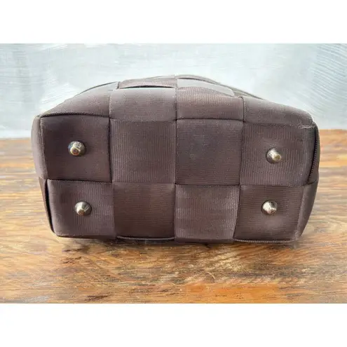 Harveys Seatbelt Bag Woven Mini Tote Double Handle Shoulder Purse Brown