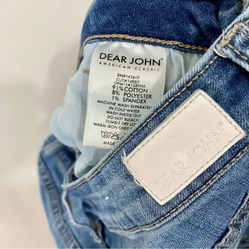 Dear John Women’s High Rise Skinny Raw Hem Denim Jean Medium Wash Size 27 EUC