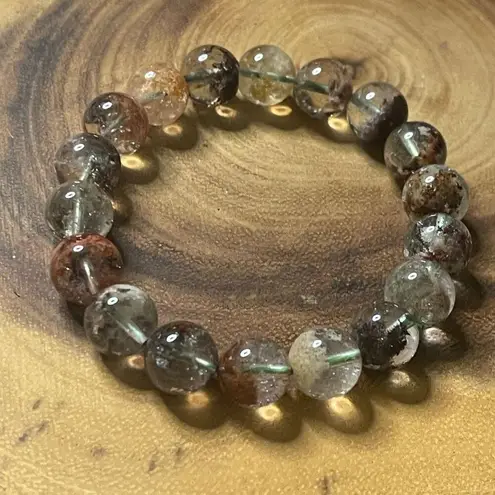 Garden Quartz high quality 10mm 7.5” beaded stretch bracelet new crystal beads h Green