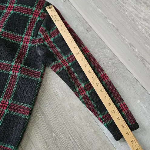 Pendleton Womens Plaid Wool Cardigan Sweater Sz Petite S Double-Breasted USA Vtg