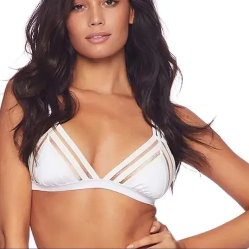 Beach Bunny Sheer Addiction White Bikini Top