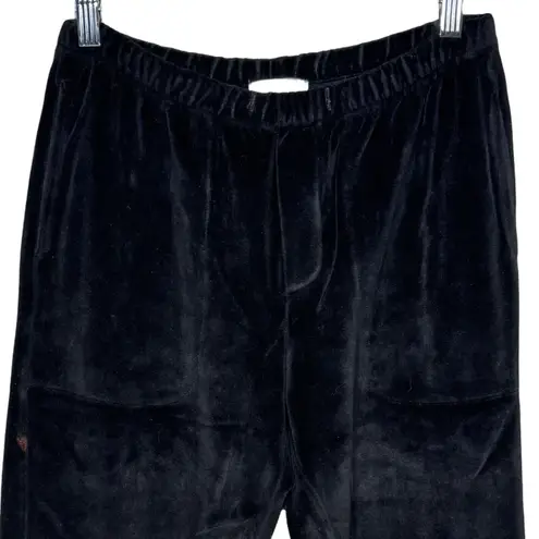 Bella Dahl Pants Womens Small Black Velvet Relaxed Jogger Casual Lounge *FLAW*