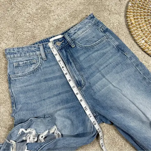 Vervet  The Alyssa 90’s Vintage Straight Denim Distressed High Rise Blue Jeans 26