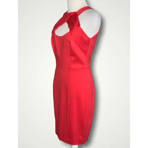 Cynthia Steffe Sophia Red Key Hole Halter Cocktail Party Dress Anthropologie 2