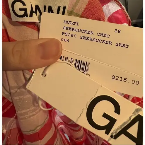 Ganni NEW! Searsucker Skirt Set sz38 US 6/8