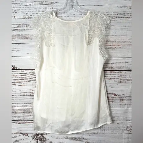 Lovestitch NEW with tags Ivory Kaylee Lace and Satin Blouse, NWT, Size Small