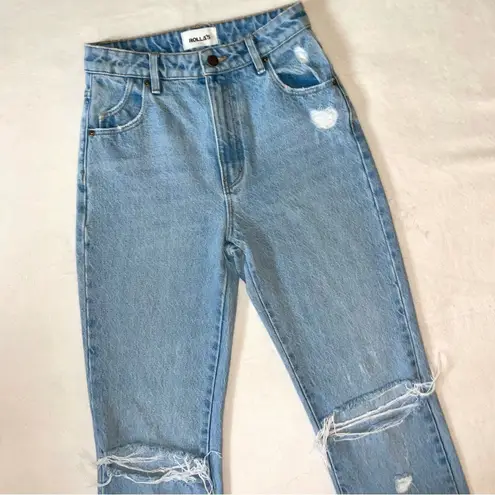 ROLLA’s Light Wash Original High Rise Straight Jeans size 25 Blue
