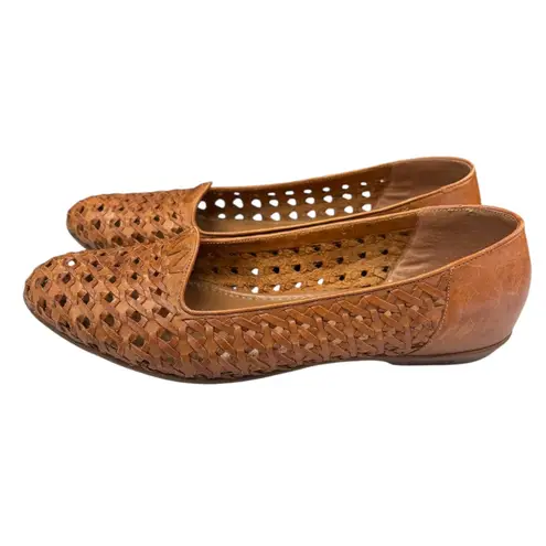 Cuddlers Women's Retro Rustic Boho Woven Leather Loafers Slip On Shoes 8 Brown