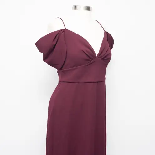 Sachin + Babi Sachin Babi Brittany Stretch Crepe Gown Deep Wine