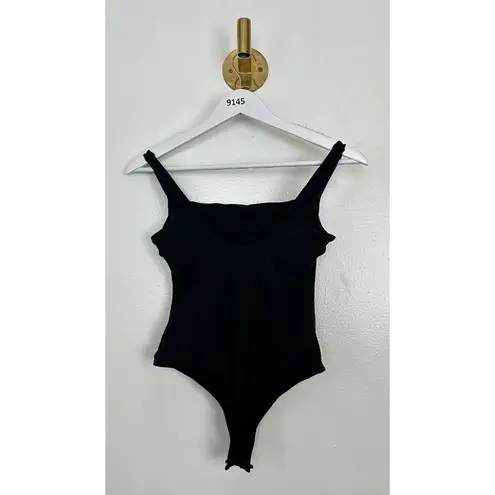 SKIMS  Fits Everybody Square Neck Sleeveless Bodysuit in Onyx Black Size Medium