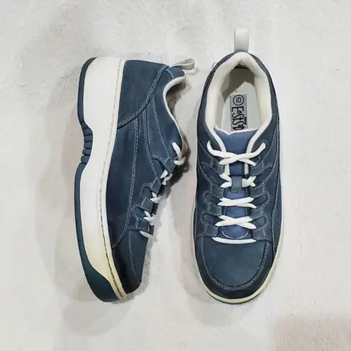 Lower East Side  Blue Suede Leather Shoes, Size 10