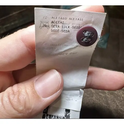 Armani Collezioni US 2 Antinea SRL Silk Blend Career Trouser Pant Black Wide Leg