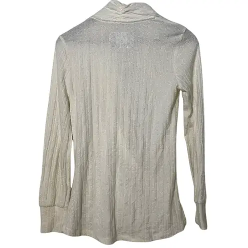 Maeve Anthropologie Cream Surplice V-Neck Knit Top XS Soft & Chic