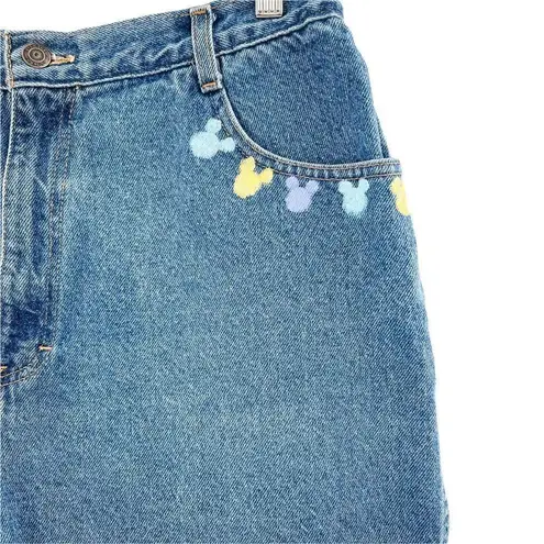 Gitano Vintage Denim Hand Painted Disney Mickey Mouse High Waisted Jean Blue Size 16