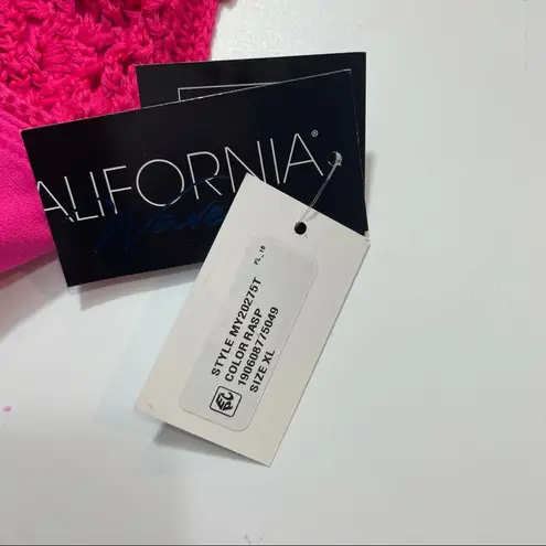 California Waves Crochet Bralette Swim Top XL