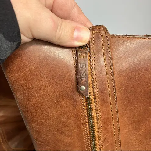 Teva Foxy Tall leather boots cognac leather size 6.5