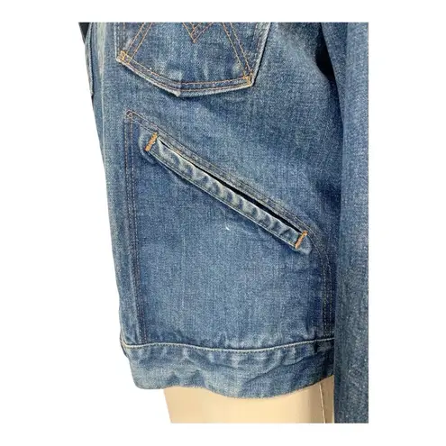 Vintage Maverick Denim Jean Jacket Size Medium Blue