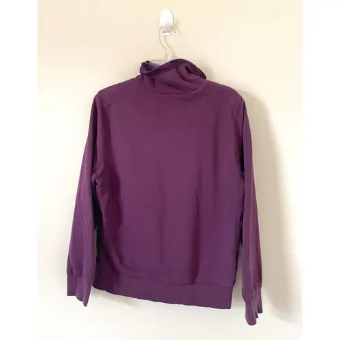 L.L. Bean Sherpa Lined Full Zip Hoodie Sweatshirt Jacket Purple Size Large