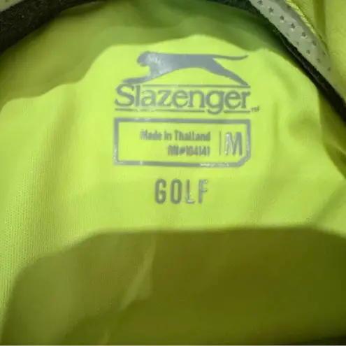 Slazenger Neon Yellow Gray Golf Set Women’s Size Medium Sleeveless Polo Skort