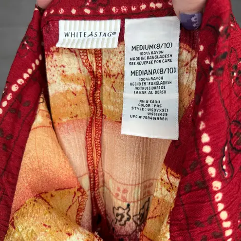 White Stag 80’s tropical button front open back top Size Medium