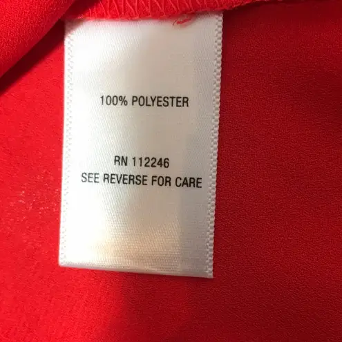 Sami & Jo Women’s Reddish Orange Keyhole Back Sleeveless Top Size S