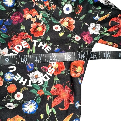 The Upside Paddle Suit Long Sleeve Black Floral Swimsuit US 4 in Wildflowers