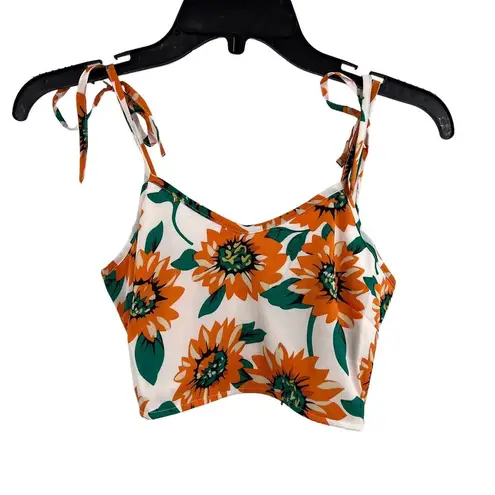 Daisy Street Large Floral Crop Size XS New
