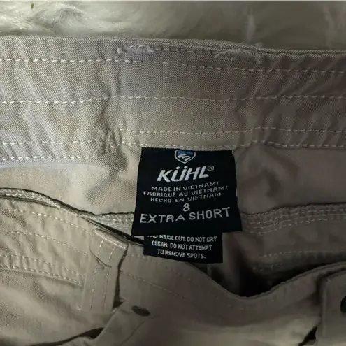 Kuhl Splash Roll Up Pants 8 Extra Short Khaki Cargo Hiking Outdoor
