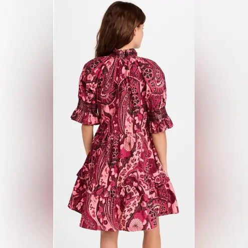 Figue | Halima Mini Dress in Paisley Berry | S Pink