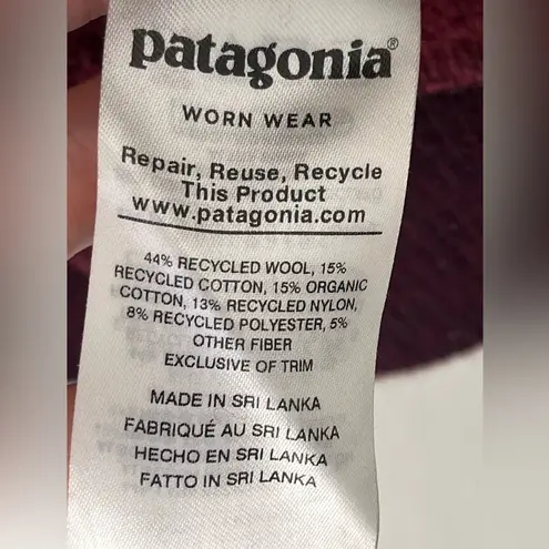 Patagonia  woolie fleece quarter zip pullover deep plum medium thumbnail 9