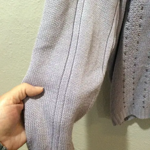 Vintage Haband grandma sweater embellished lavender Small S Crew neck