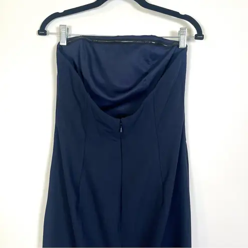 Dessy Collection Navy Blue Strapless Gown