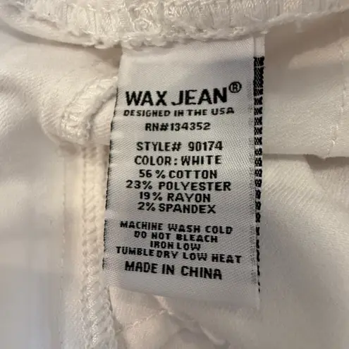 Wax Jean Wax Jeans White Wash Distressed Denim Butt I Love You Fit, Women’s 13 / 31