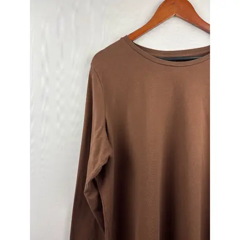Women’s D&Co XL Chocolate Brown Long Sleeve Shirt