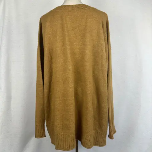 EVRI Women's Plus Size 3X Sweater Brown Star Print Long Sleeve Cozy Knit