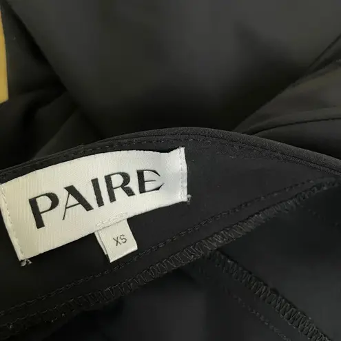 Paire Pants Womens XS Black Tapered Flat Front Elastic Cuff Career Pockets 25.5"