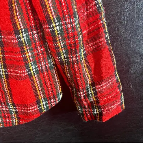 Charter Club Red Plaid Jacket Size 6