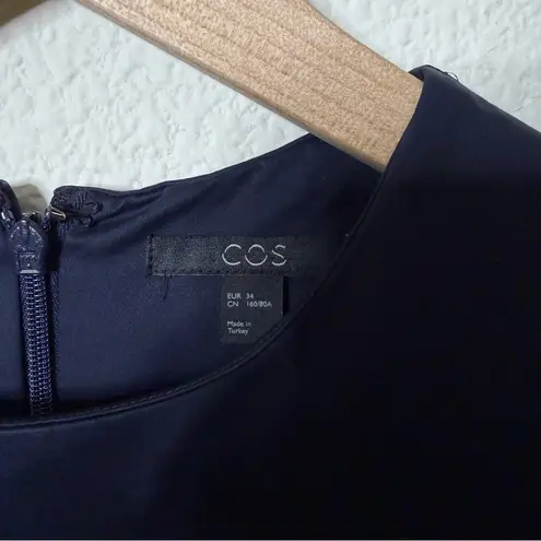 COS Navy Blue Dress Cocoon Skirt Womens Size 34 / US XS
