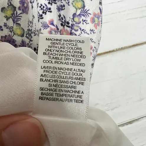 AFRM Revolve Sean Floral Long Sleeve Cutout Mini Dress Plus Size 2XL White