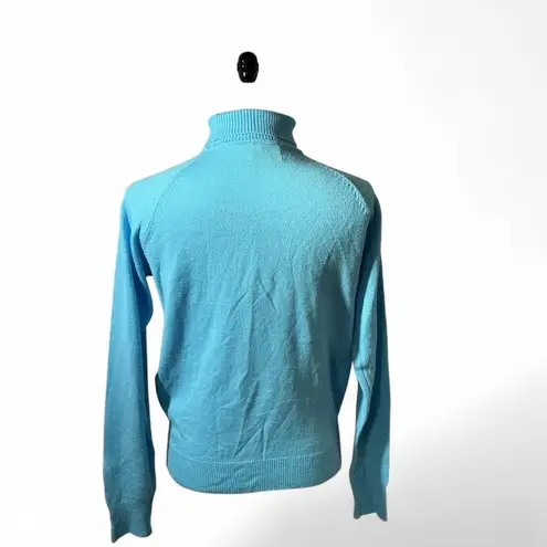Vintage Farvin Cashmilon Acrylic Blend Turtleneck Sweater Light Blue Size M