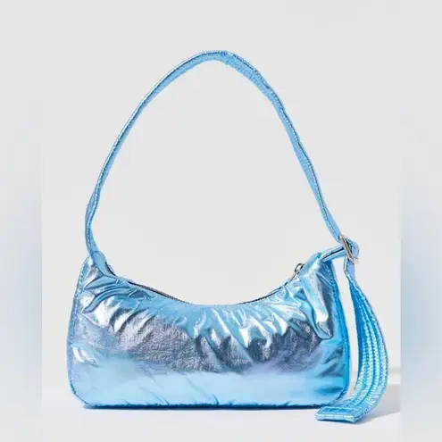 Baggu Metallic Light Blue Cargo Shoulder Bag NWT!