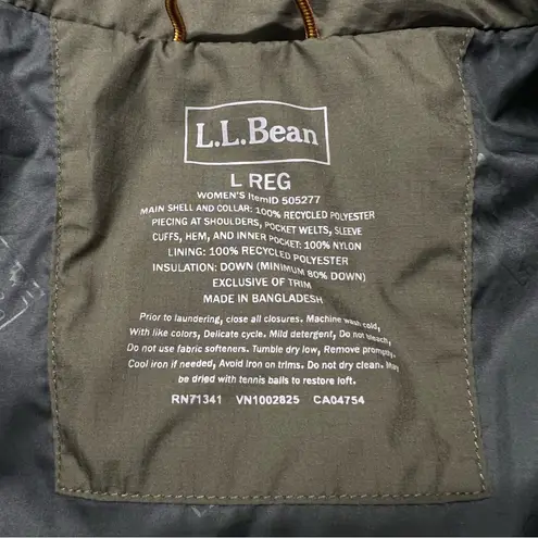 LL Bean Womens Mountain Classic Down Parka Size L Quilted 650