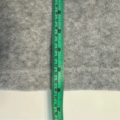 Susan Graver QVC Polar Fleece Vest Grey Floral Medium Trim Cozy Soft NWT New