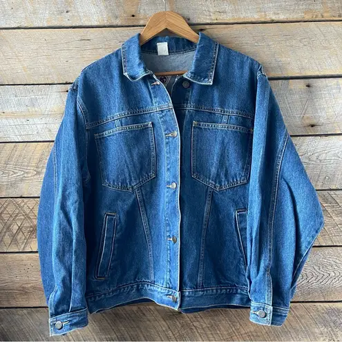 Vintage Tioga Sport Denim Jean Jacket South America Travel Unisex Large Blue