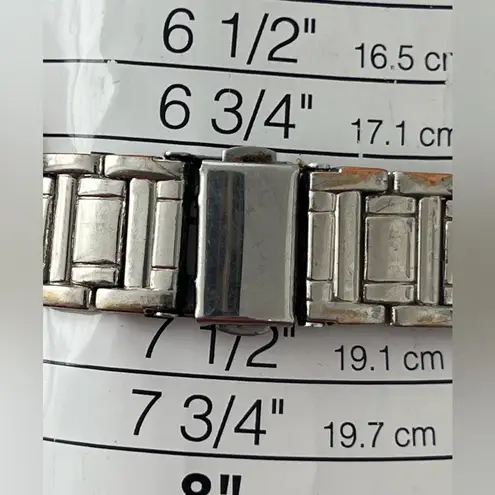 Decade Pearl and Crystal Ladies Watch Square Dial Metal Bracelet Silver