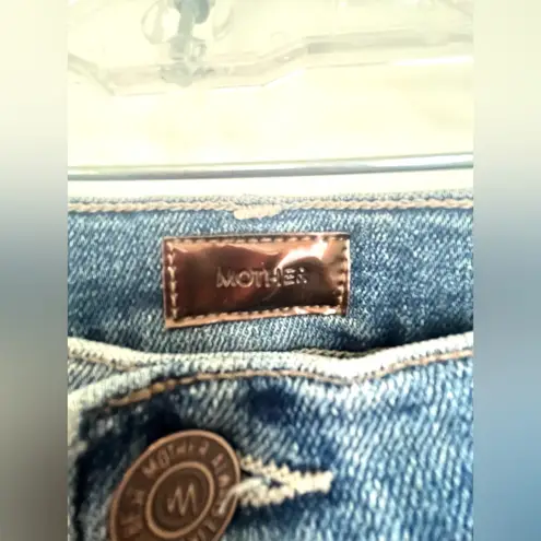 MOTHER Denim The Fly Cut Stunner Ankle Fray Jeans Night Sz 27 – Brand New Blue