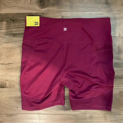 All In Motion NWT  Contour High-Rise Purple 7” Bike Shorts