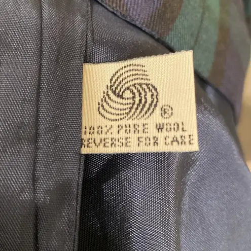 Vintage Austin Reed Wool Front Placket Preppy Conservative Maxi Skirt Size 6 Blue