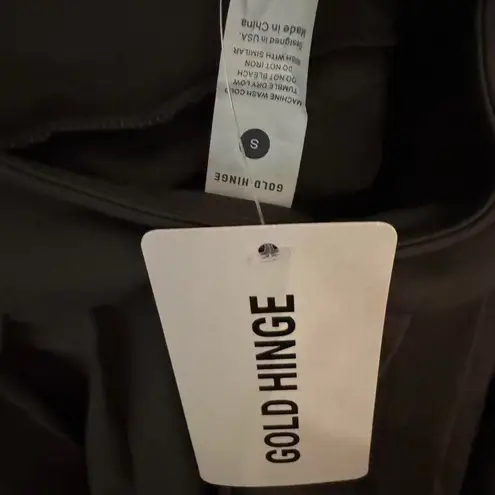 GOLD HINGE Army Green Y Back Adjustable Pleated Dress size s nwt