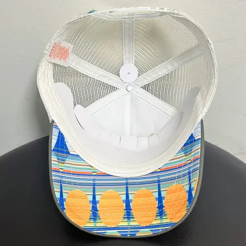 Pistil Blue Orange Gray Mckinley Mountains Mesh Snap Back Womens Trucker Cap O/S